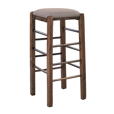 TAVERNA Bar Stool Beech Impregnation Walnut/Pu Cappuccino