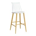 LAVIDA Bar Stool Metal Natural, PP White