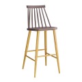 LAVIDA Bar Stool Metal Natural, PP Sand Beige