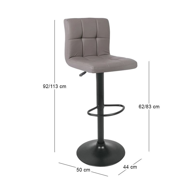 LINO Bar Stool Pu Cappuccino/Paint Black