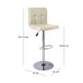 LINO Bar Stool Pu Ecru