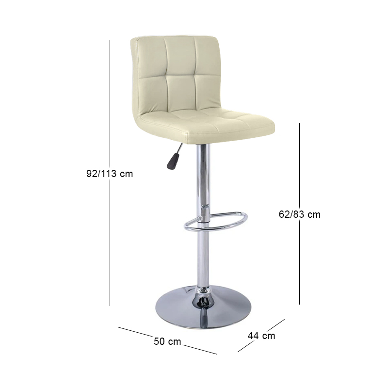 LINO Bar Stool Pu Ecru