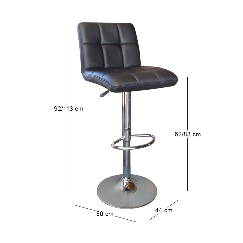 LINO Bar Stool Pu Black