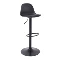 MARTIN Bar Stool Metal Black/PP-Pu Black
