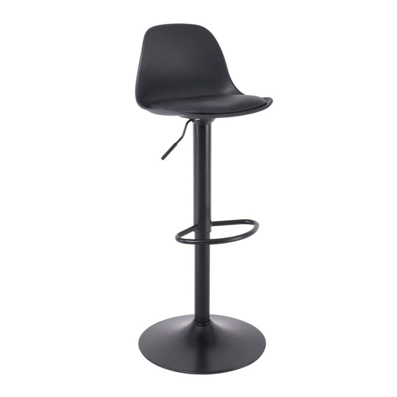 MARTIN Bar Stool Metal Black/PP-Pu Black