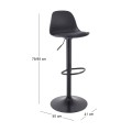 MARTIN Bar Stool Metal Black/PP-Pu Black