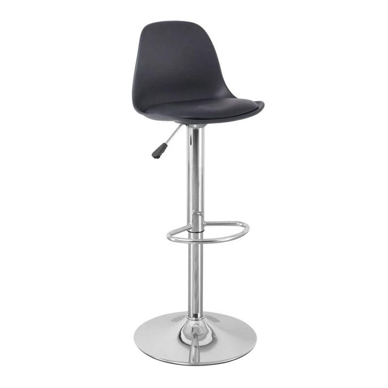 MARTIN Bar Stool Chrome/PP-Pu Black