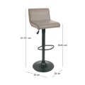 NERO Bar Stool Pu Cappuccino/Paint Black