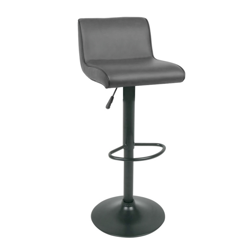 NERO Bar Stool Pu Grey/Paint Black
