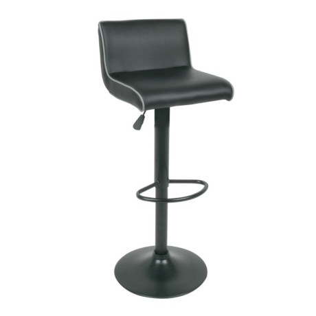 NERO Bar Stool Pu Black/Paint Black
