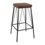 PANTON Bar Stool Black Metal/Pu Vintage Brown