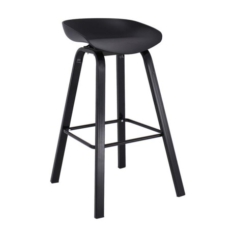 PENT Bar Stool Metal Black Color, PP Black