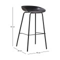 PENTOS Bar Stool Metal/PP Black