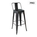 RELIX Bar Stool w/Back Steel Black