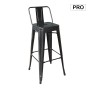 RELIX Bar Stool w/Back Steel Black
