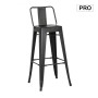 RELIX Bar Stool w/Back Steel Black Matte