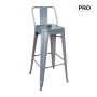 RELIX Bar Stool w/Back Steel Metal