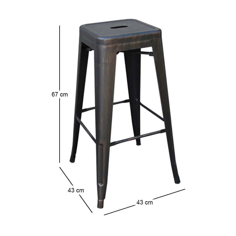 RELIX Bar Stool H.67 Steel Antique Black