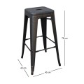 RELIX Bar Stool  Steel Antique Black