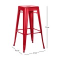 RELIX Bar Stool Steel Red