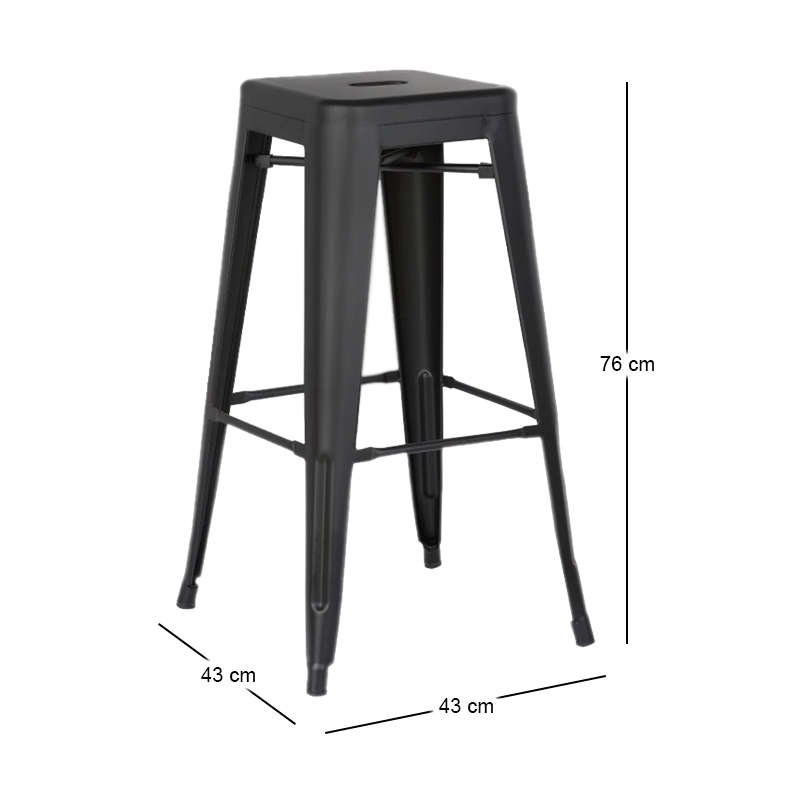 RELIX Bar Stool Steel Black