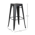 RELIX Bar Stool Steel Black Matte