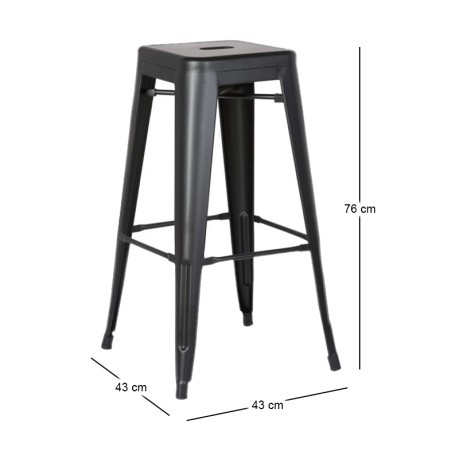 RELIX Bar Stool Steel Black Matte