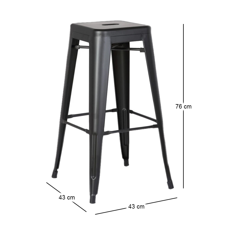 RELIX Bar Stool Steel Black Matte