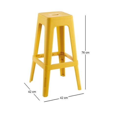 RELIX PP Bar Stool, Egg Yellow