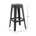 RELIX PP Bar Stool, Black