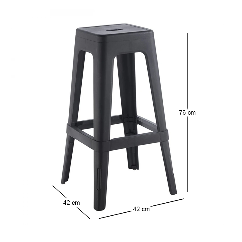 RELIX PP Bar Stool, Black