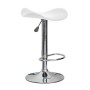 SADDLE Bar Stool White Pvc/Chromed Base