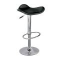 SADDLE Bar Stool Black Pvc/Chromed Base