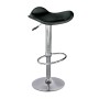 Saddle bar stool with chrome base and Pvc coating in black color 45x43x64/85cm.
