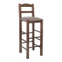 SIFNOS Bar Stool Beech Impregnation Walnut/Pu Cappuccino