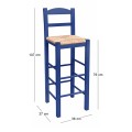SIFNOS Bar Stool Impregnation Αniline Blue