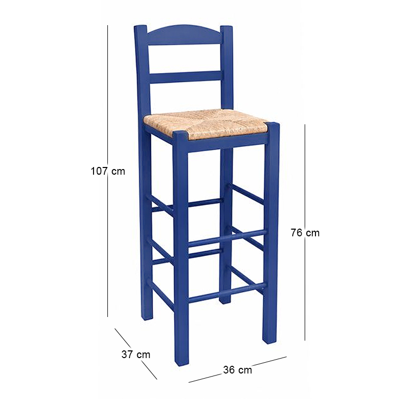 SIFNOS Bar Stool Impregnation Αniline Blue