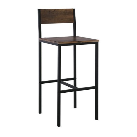 Σκαμπό μπαρ Stab μεταλλικό χρώμα ανθρακί - antique brown 39x42x95εκ.