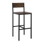 Σκαμπό μπαρ Stab μεταλλικό χρώμα ανθρακί - antique brown 39x42x95εκ.