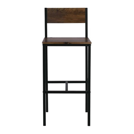 Σκαμπό μπαρ Stab μεταλλικό χρώμα ανθρακί - antique brown 39x42x95εκ.