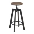 YORK BAR Stool Metal Dark Brown/Walnut