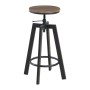 YORK BAR Stool Metal Dark Brown/Walnut