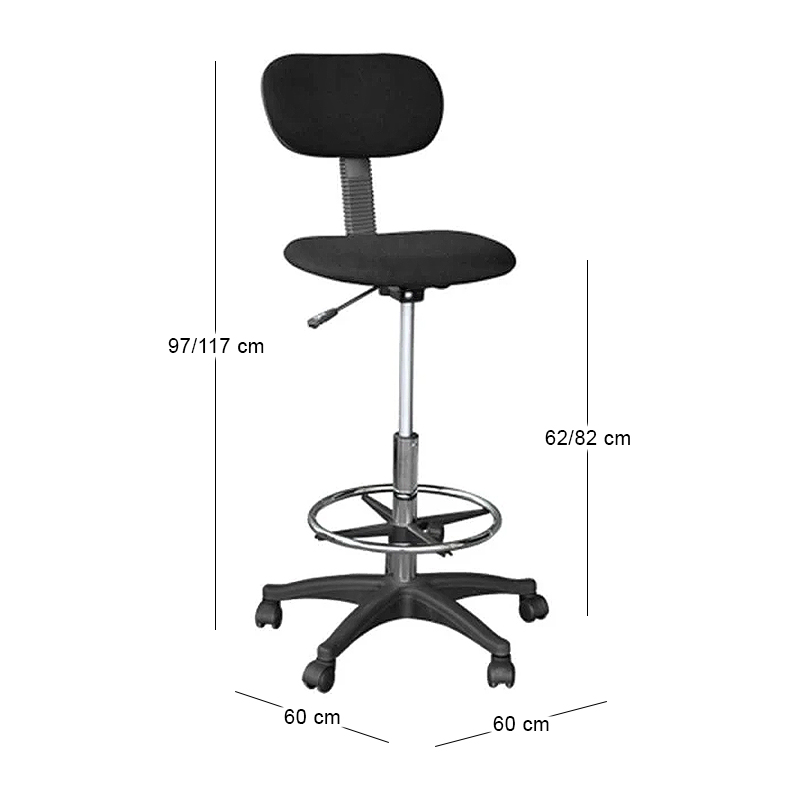 BF404 Reception-Cashier Bar Stool, Black