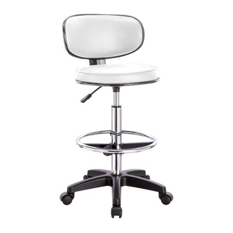 BF406 Reception-Cashier Bar Stool, Pu White