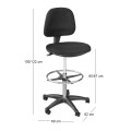 BF501 Reception-Cashier Bar Stool, Black