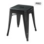RELIX Low Stool Steel Black