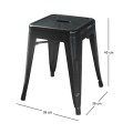 RELIX Low Stool Steel Black