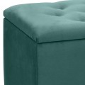 Lotus Megapap velvet fabric stool in dark green color 90x40x50cm.