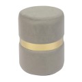TOMMY Stool Gold/Fabric Grey Velure