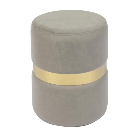 TOMMY Stool Gold/Fabric Grey Velure